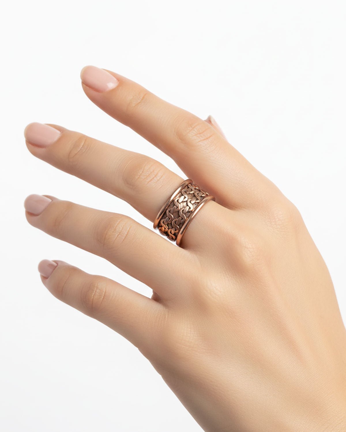 Brede Koperen Magneet Ring - VEDAenergi