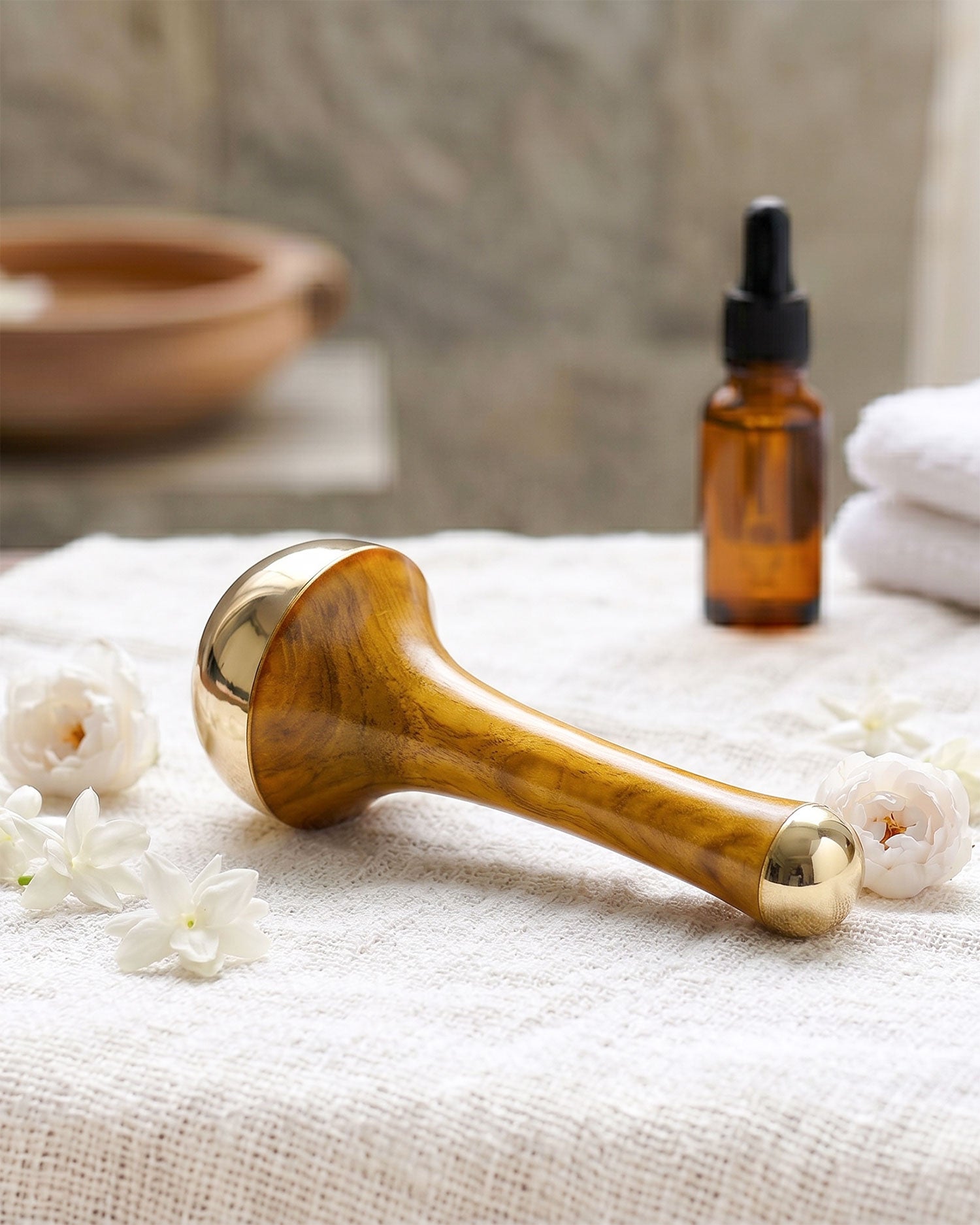 Kansa massage tool dubbel - gezicht & lichaam