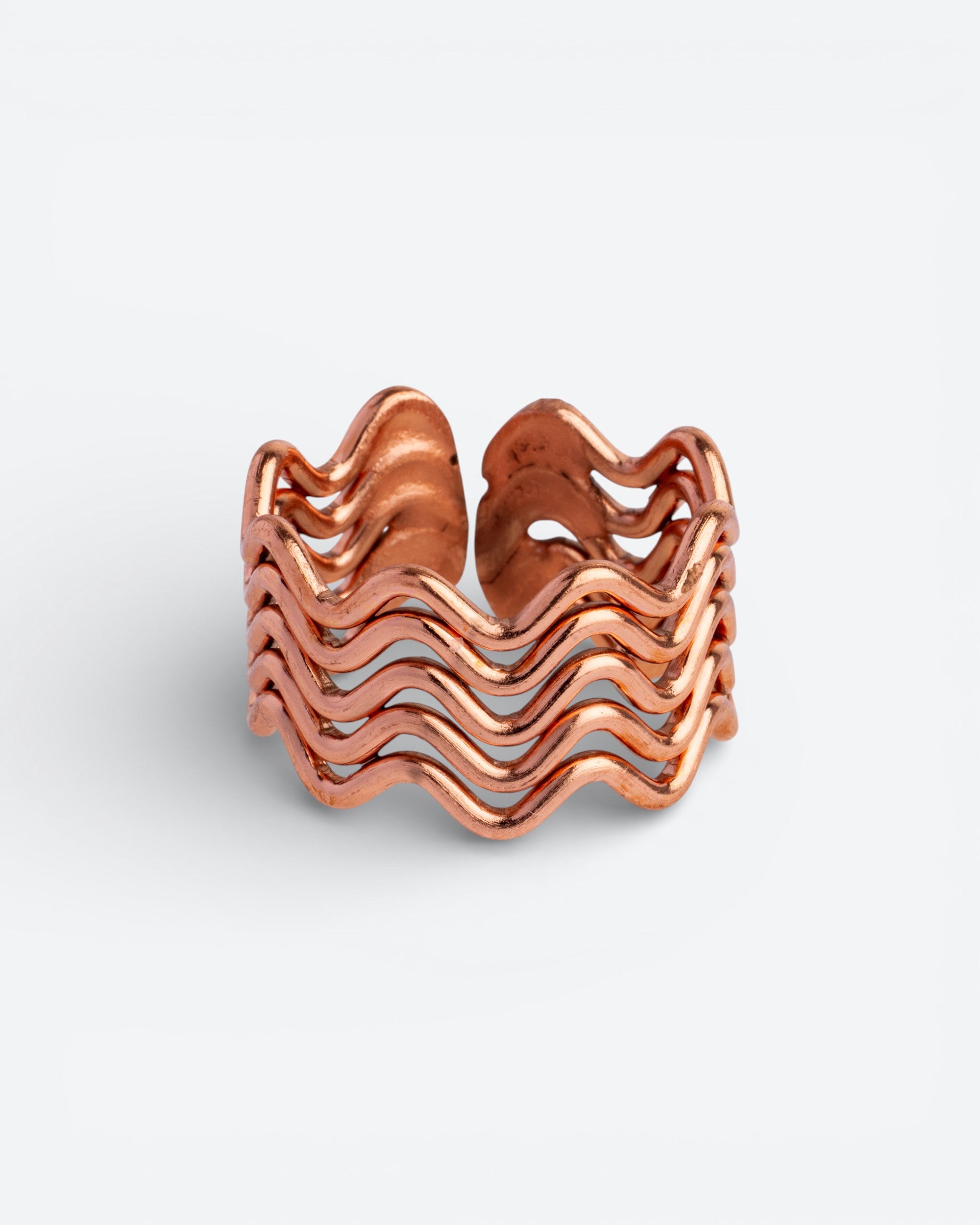 Koperen Ring - Waves | Grote Maat