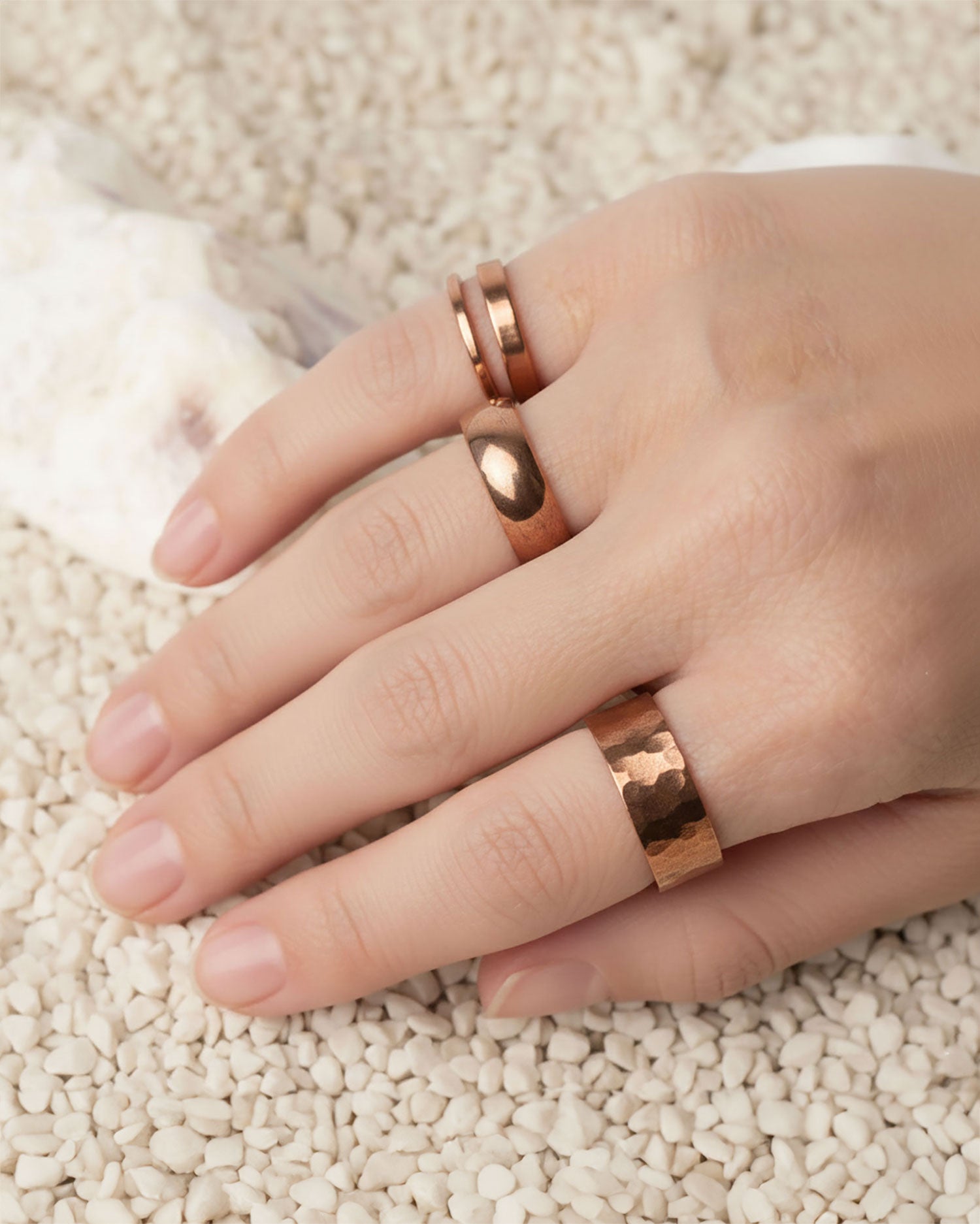 Koperen ringen - Set van 2