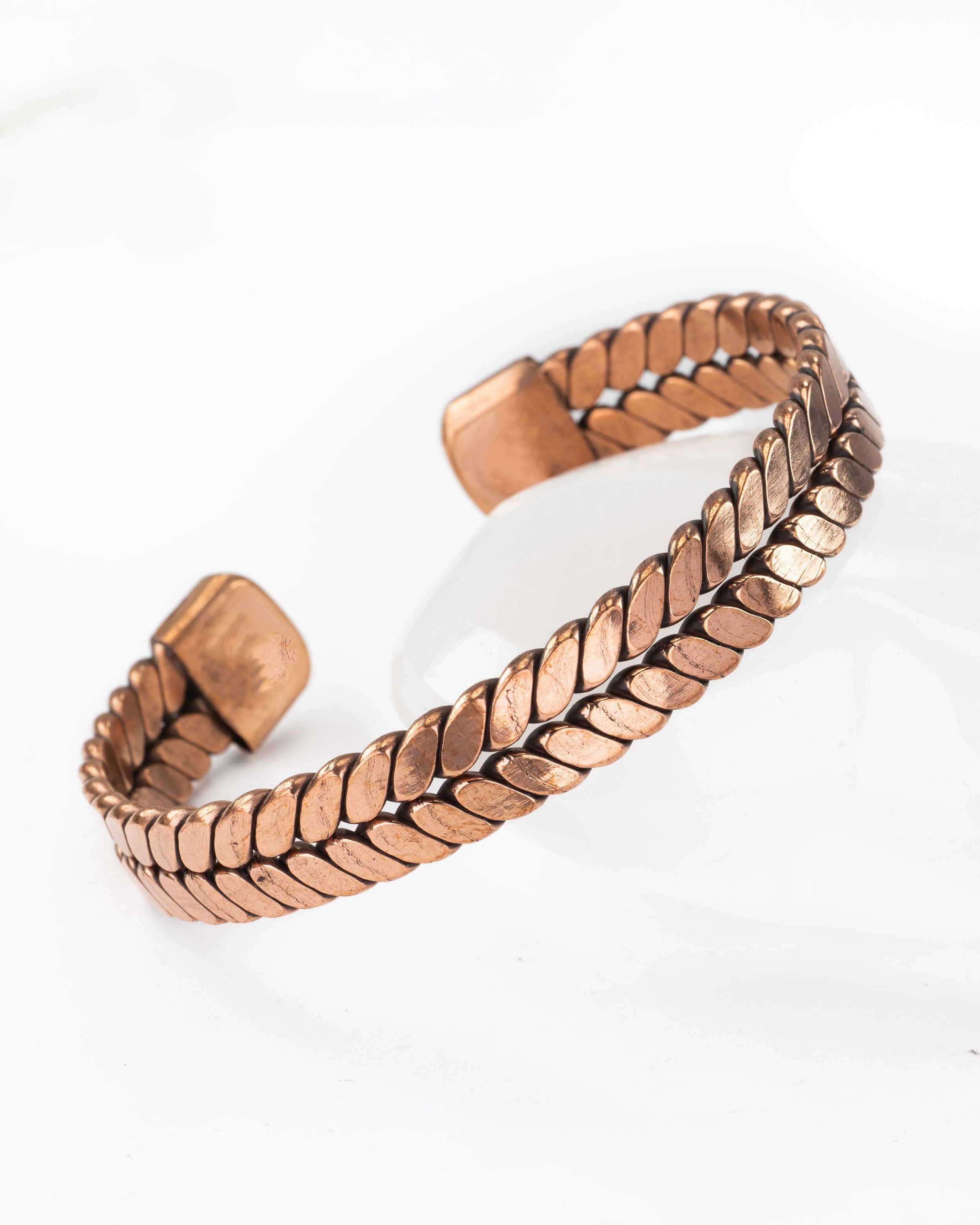Koperen armband - plat