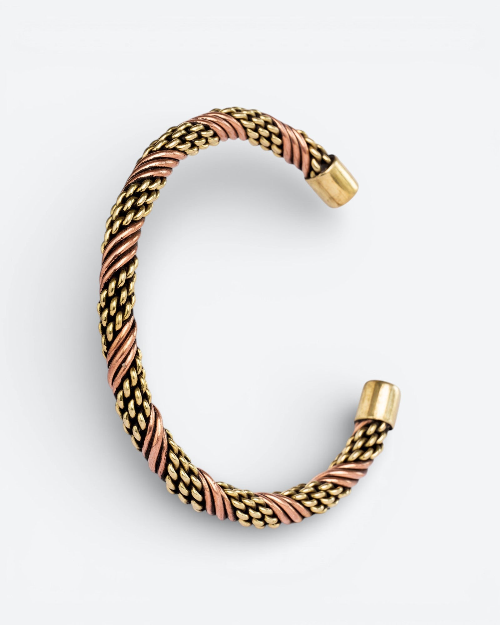 Kupferarmband - gedrehtes Kupfer + Messing