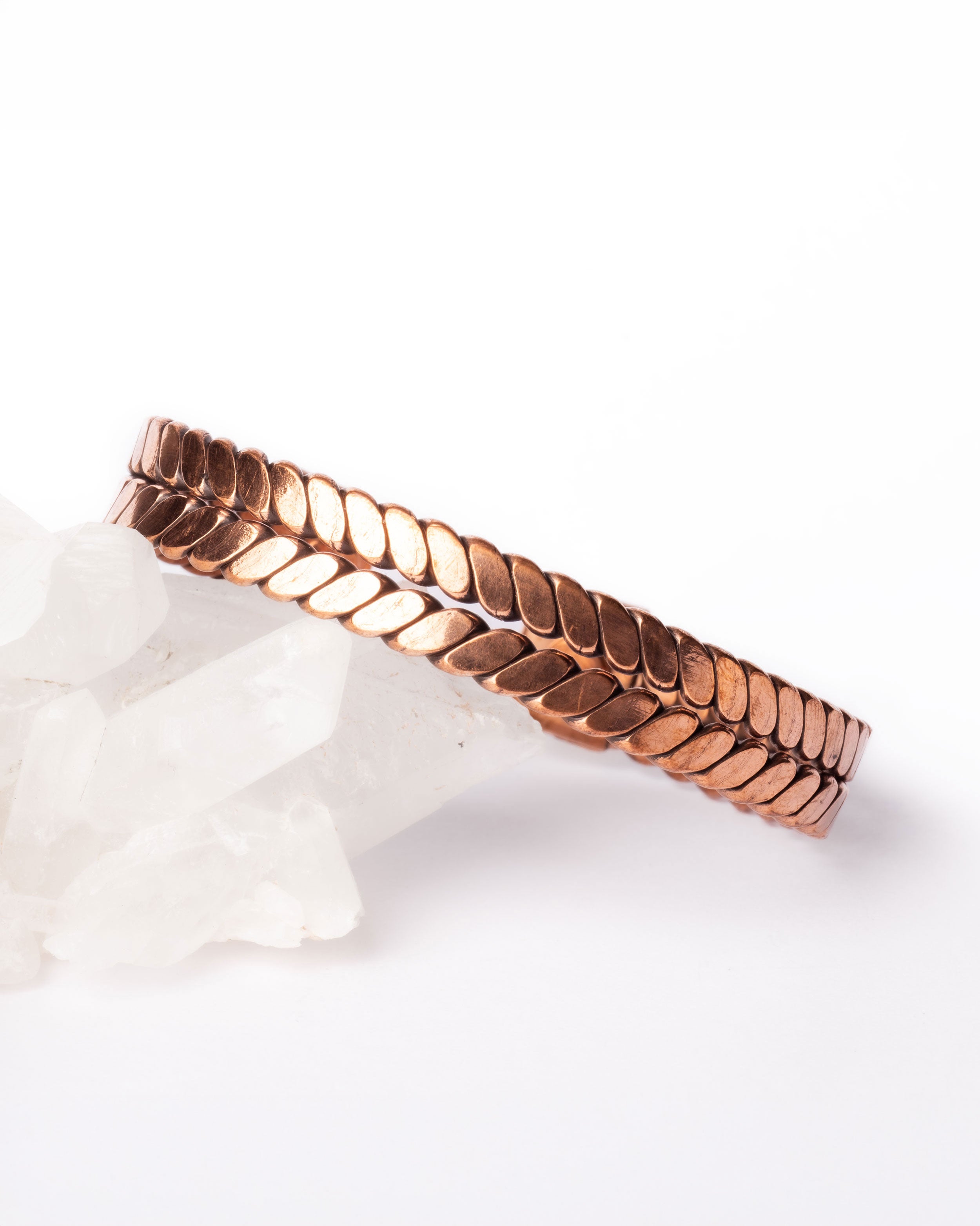 Koperen armband - plat