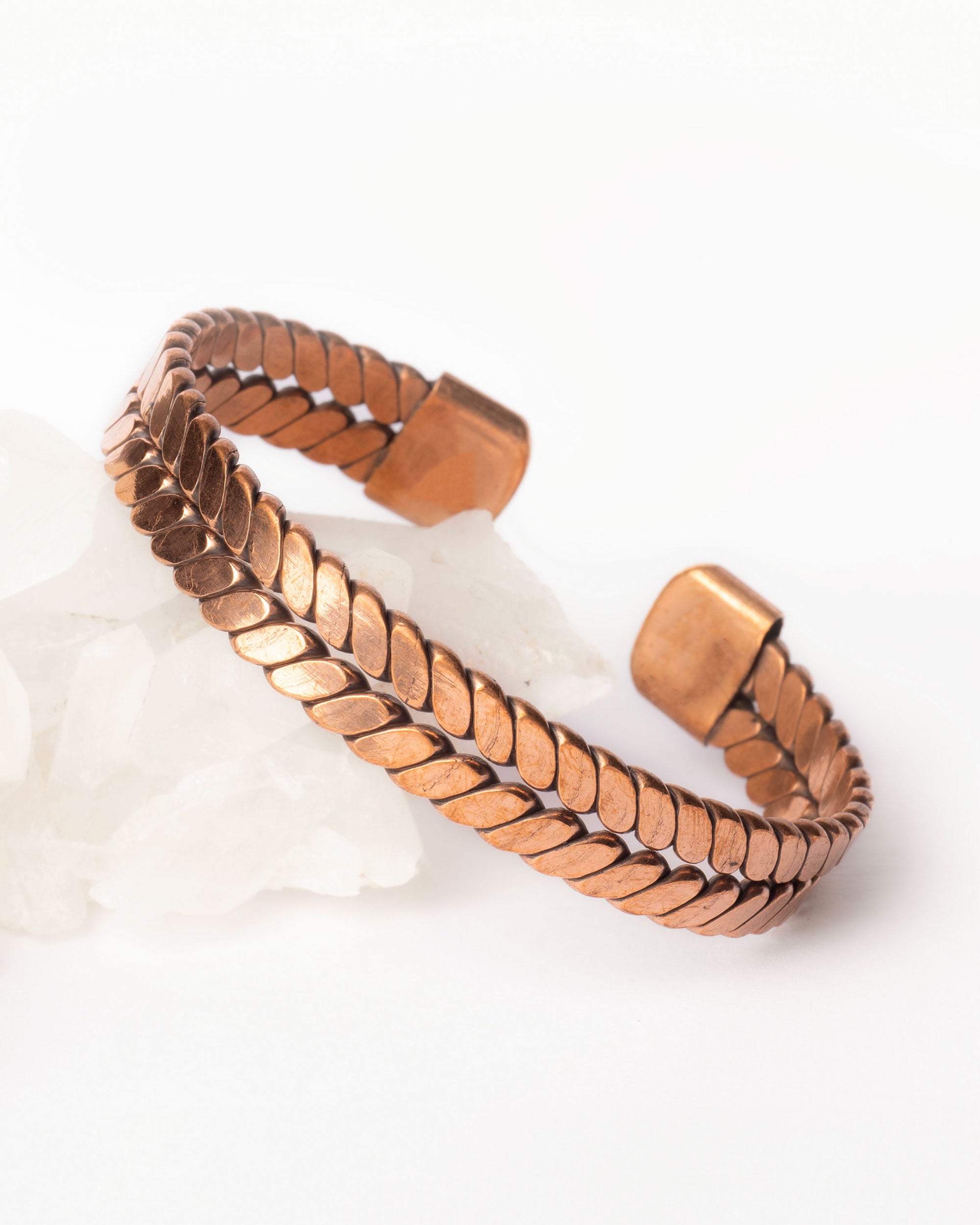 Koperen armband - plat