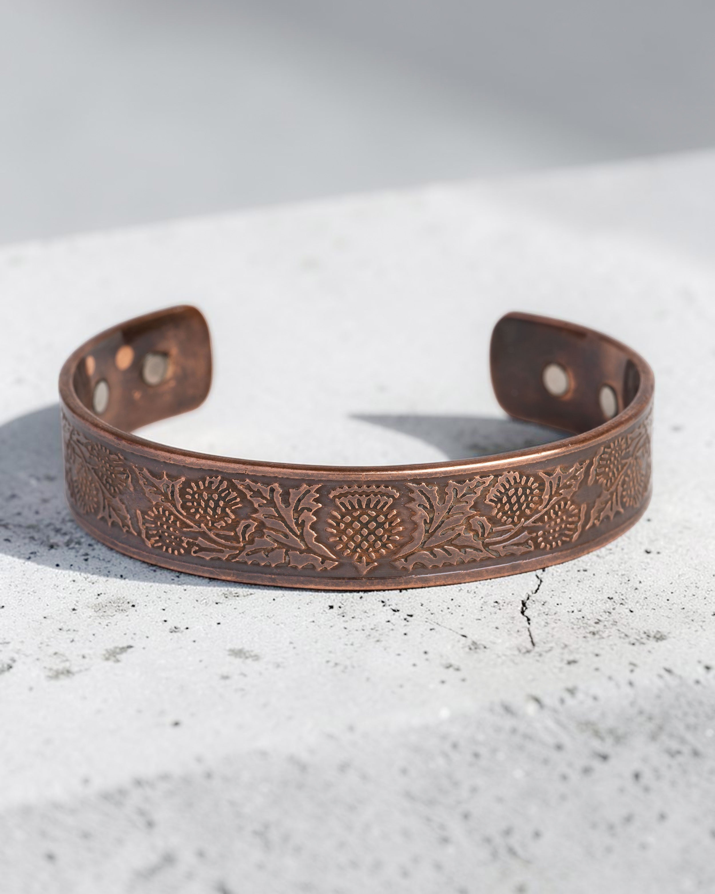 Koperen magneet armband - Granaatappel