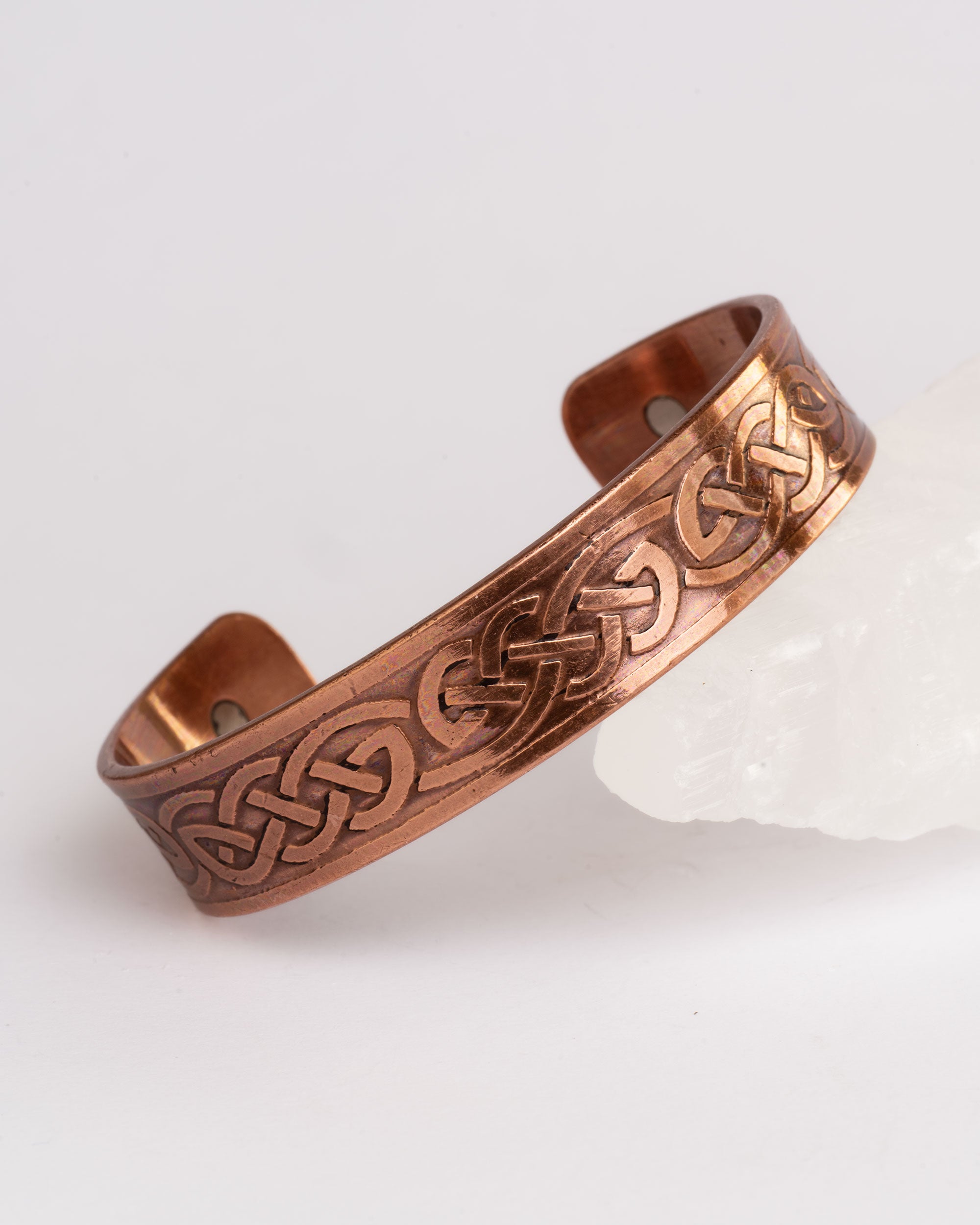 Koperen magneet armband - Keltische knoop