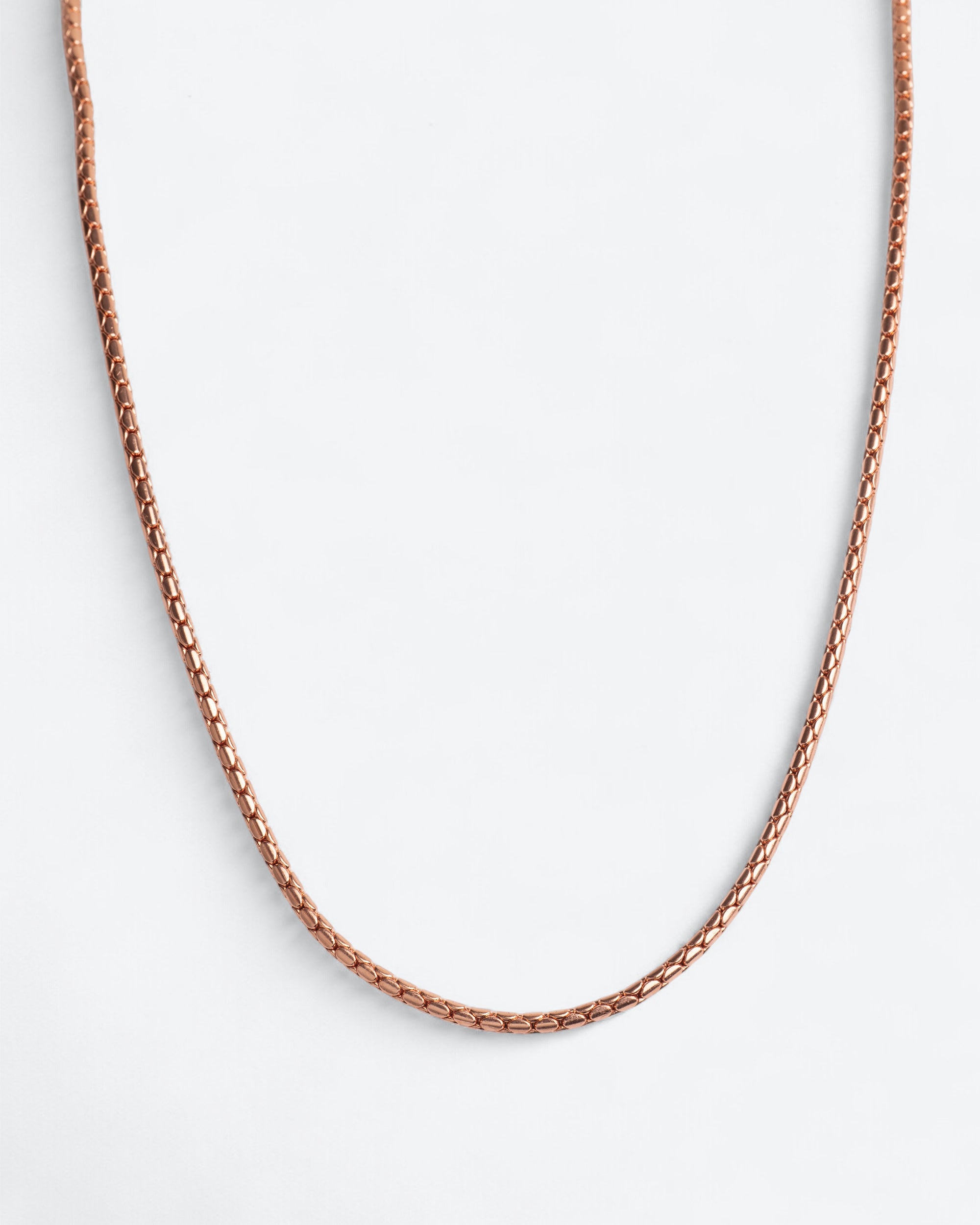 Koperen amulet ketting - Krul patroon