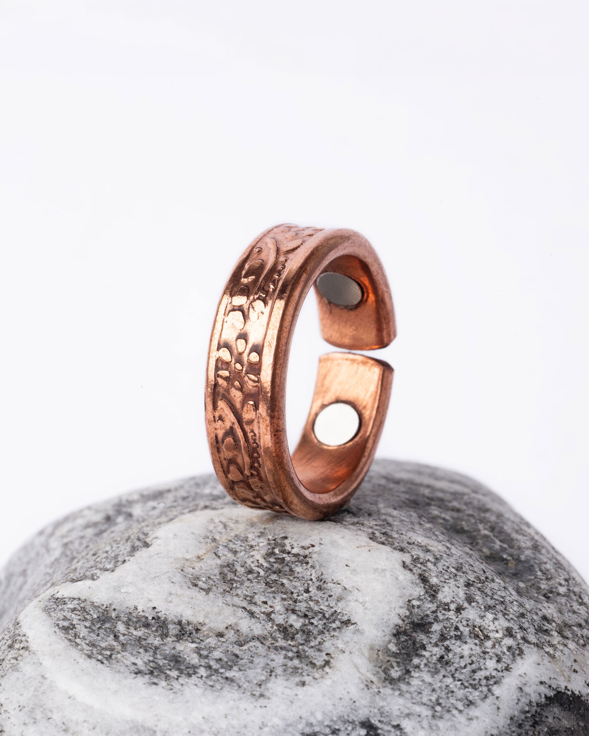 Koperen Magneet ring - sierlijk