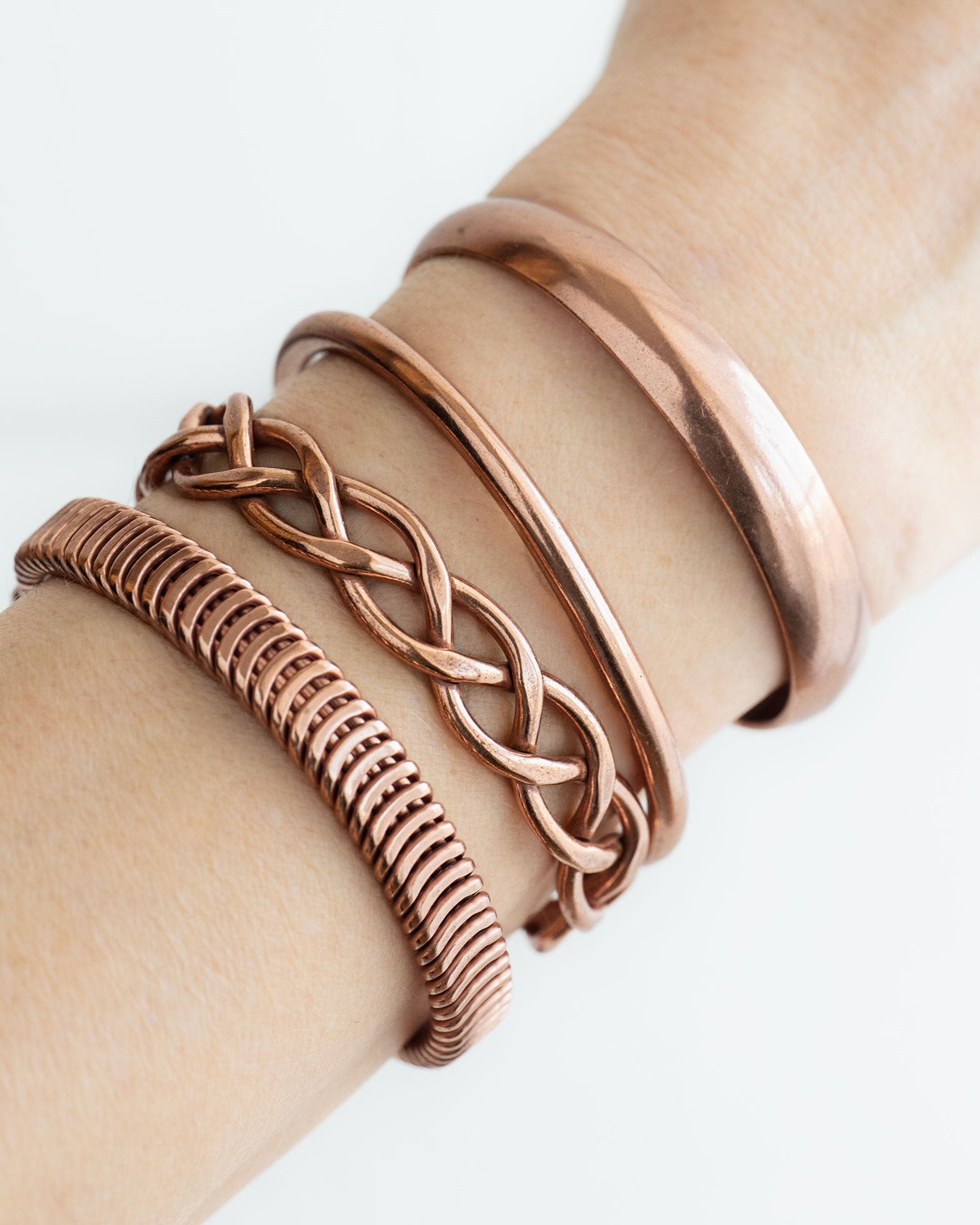 Minimalistische koperen magneet armband - VEDAenergi