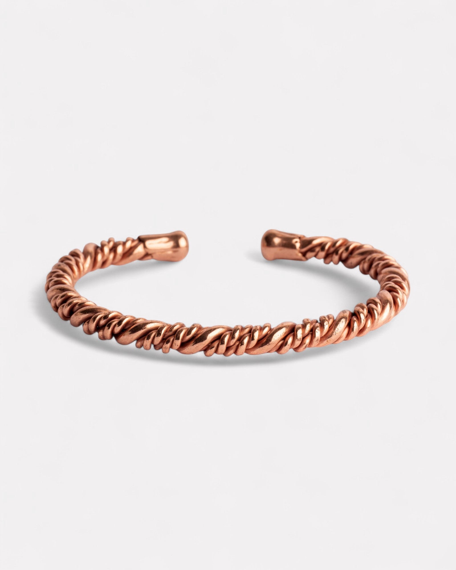 Smalle gedraaide koperen magneet armband - VEDAenergi