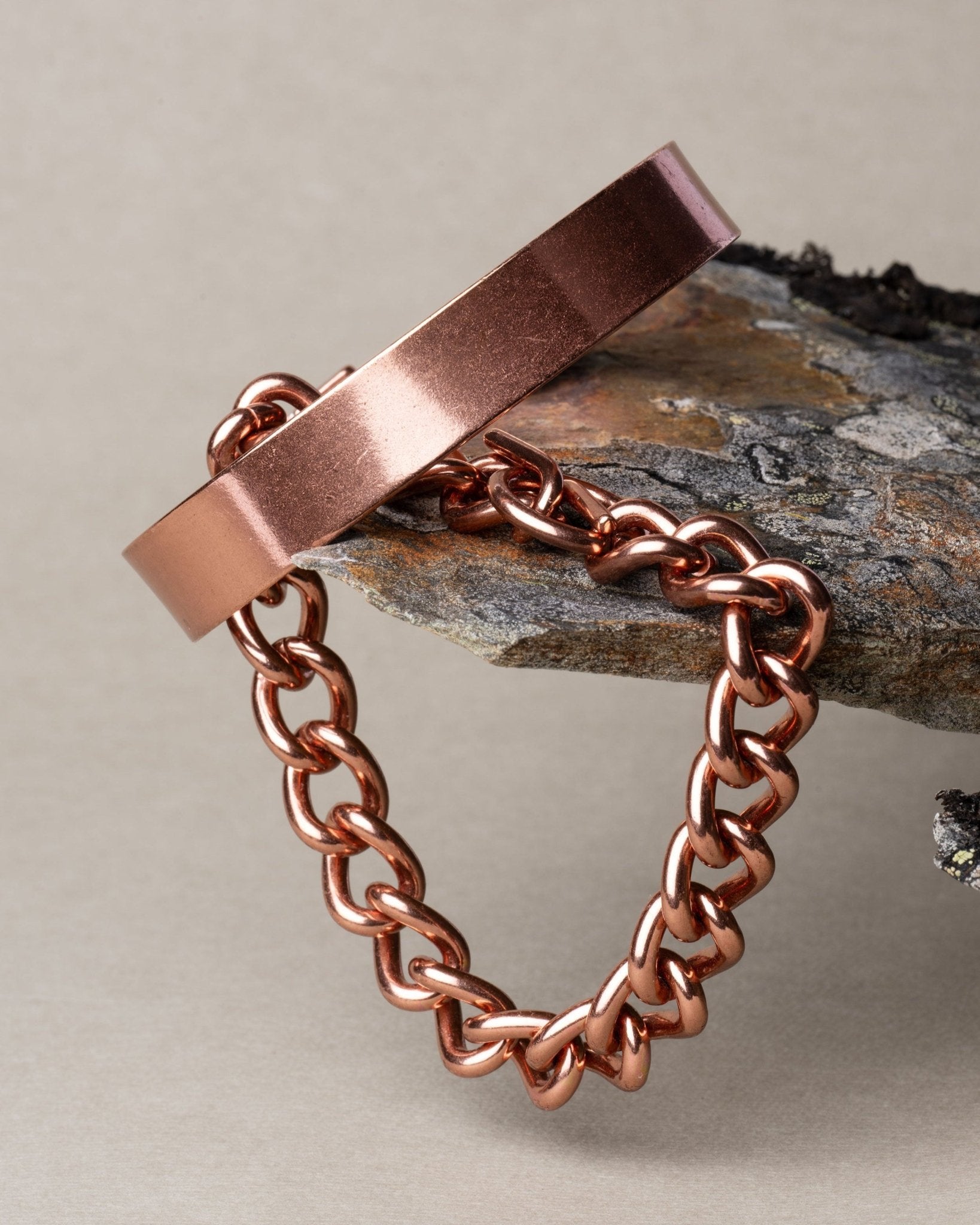 Stoere Koperen Schakelarmband met Magneten – Kracht & Stijl voor de Man - VEDAenergi