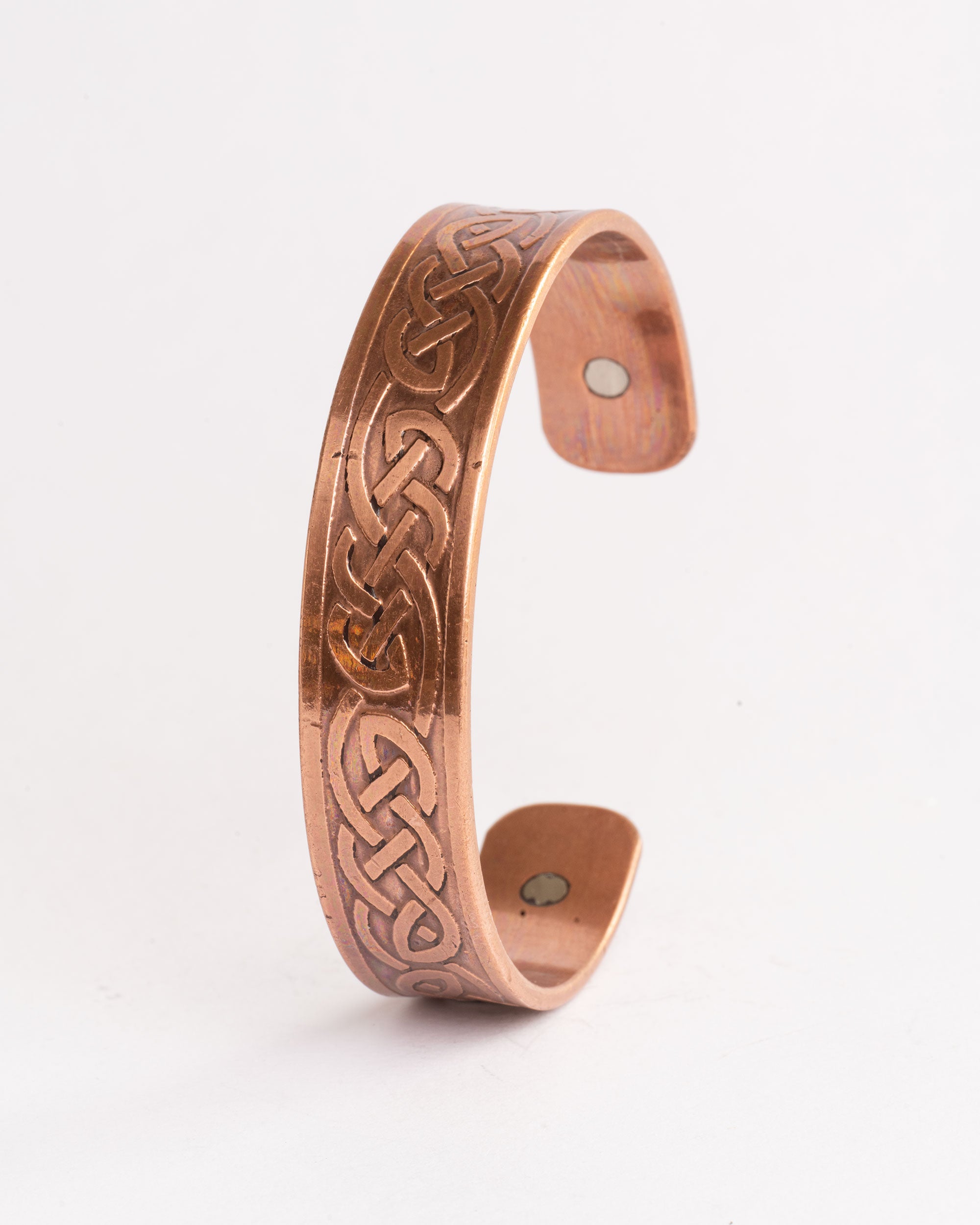 Koperen magneet armband - Keltische knoop