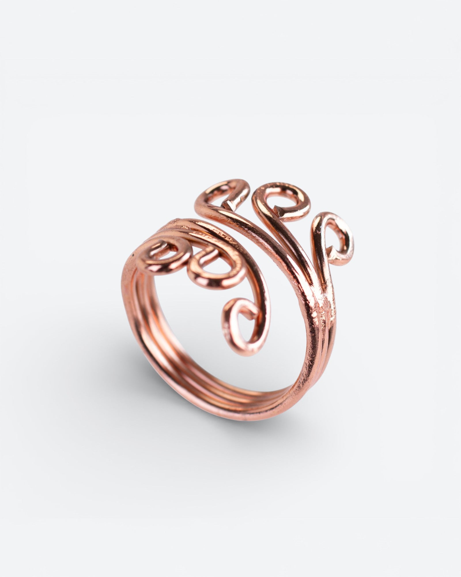 Copper Ring - Curl | Adjustable