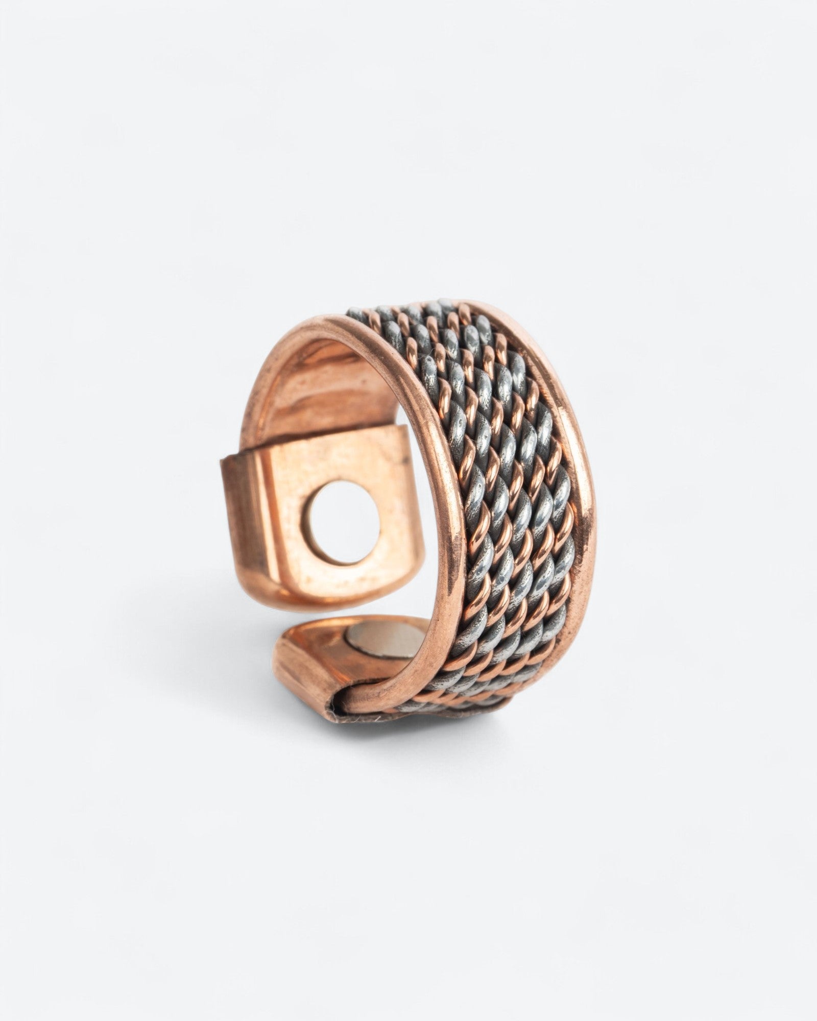 Breiter Kupfer-Magnetring - Bicolor | Verstellbar