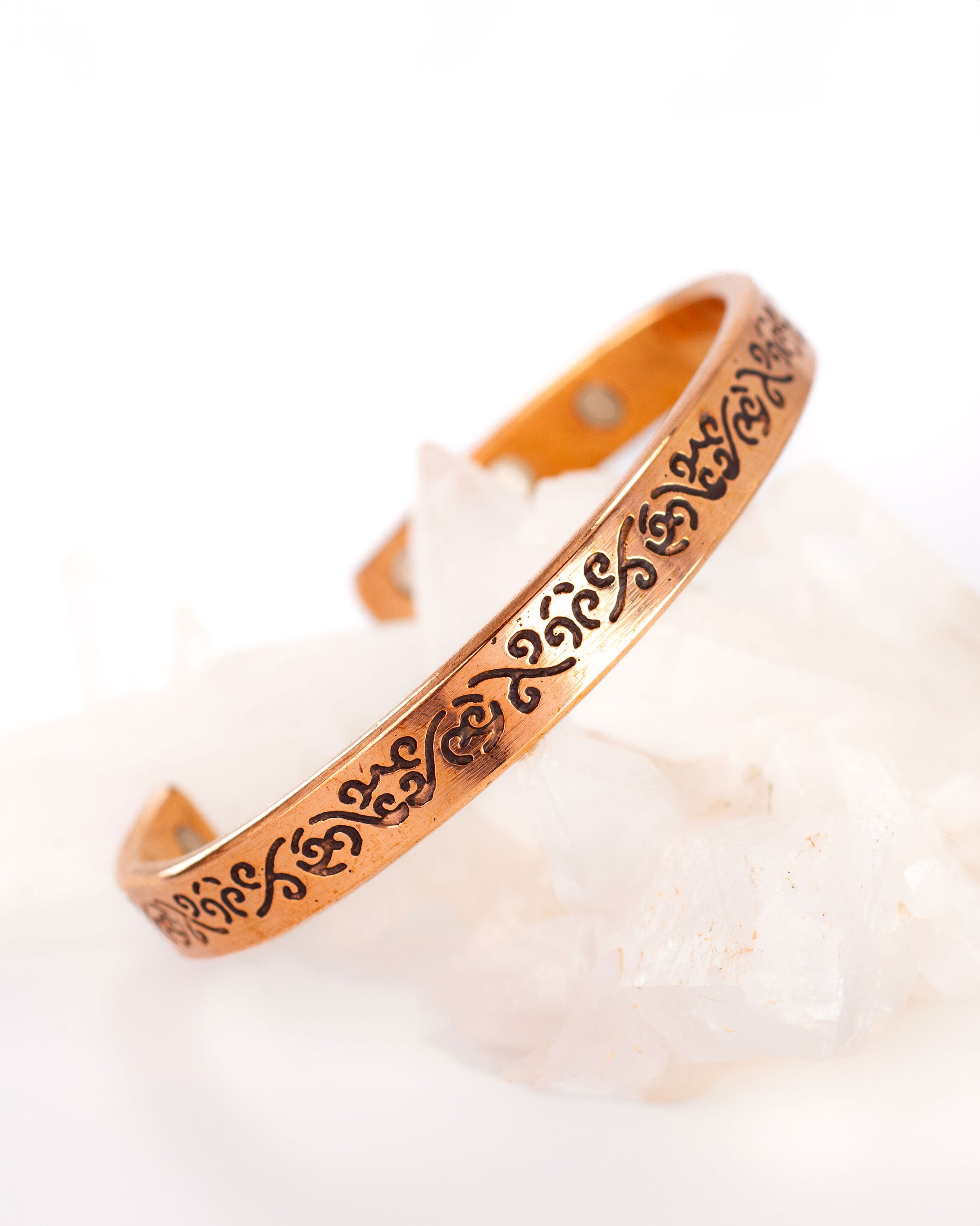 Set koperen magneet armband en ring - Lichttaal