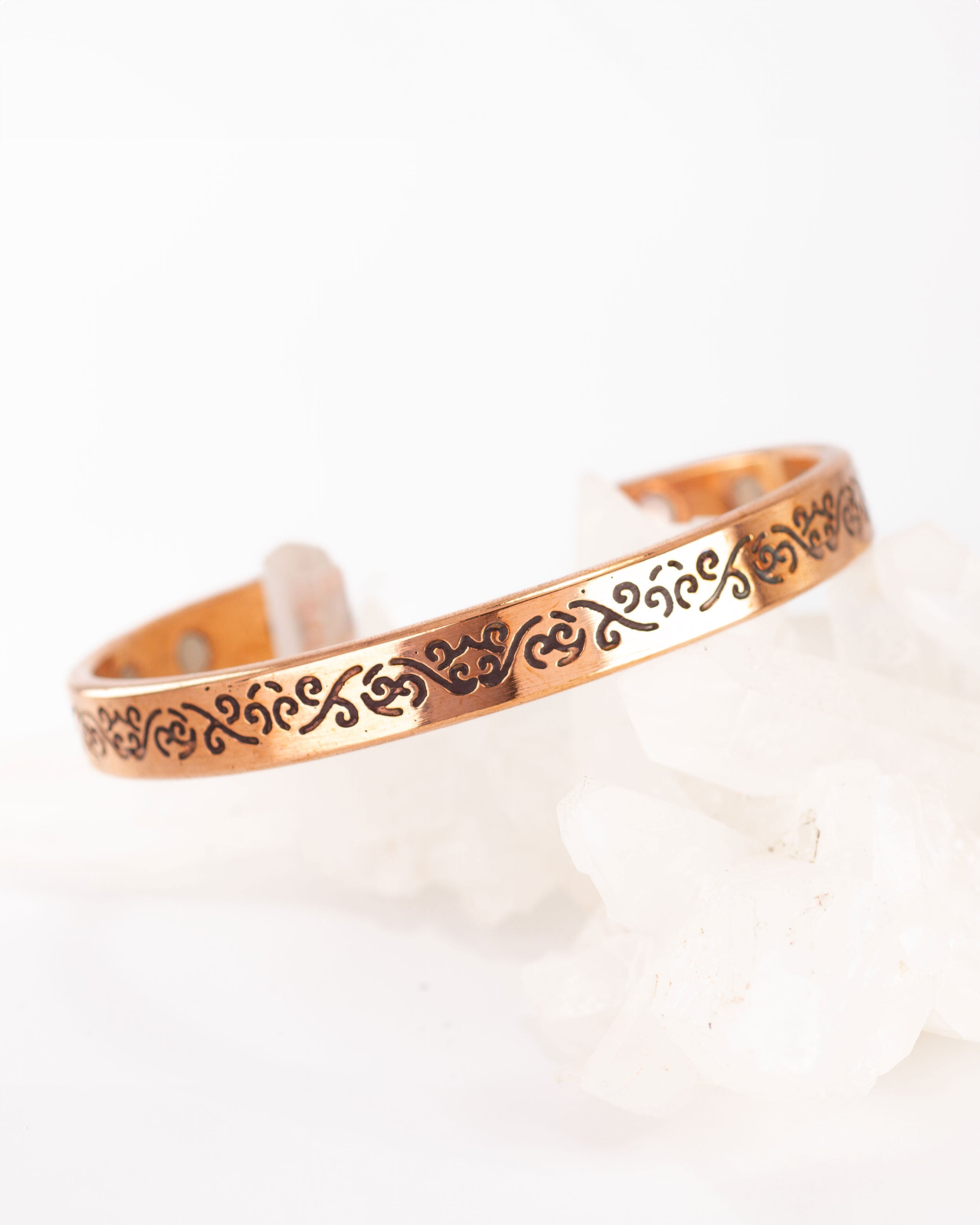 Set Kupfer Magnet Armband und Ring - Lichtsprache