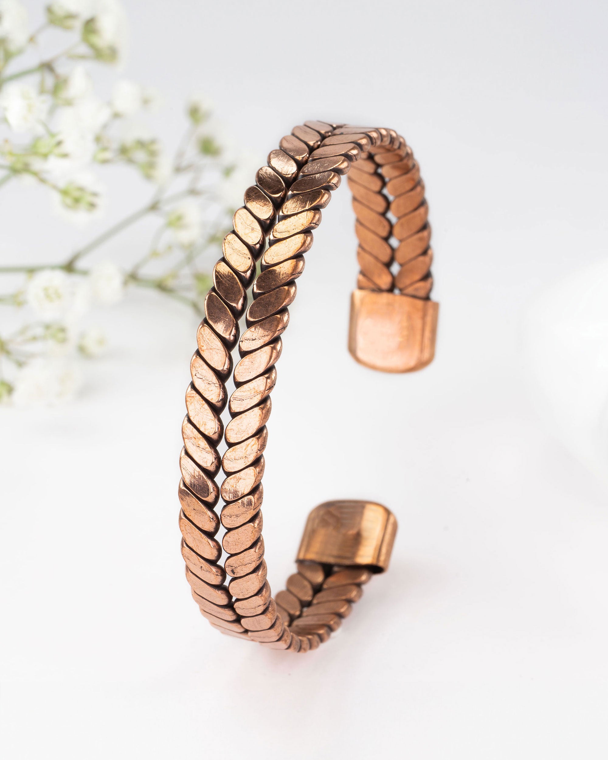 Koperen armband - plat