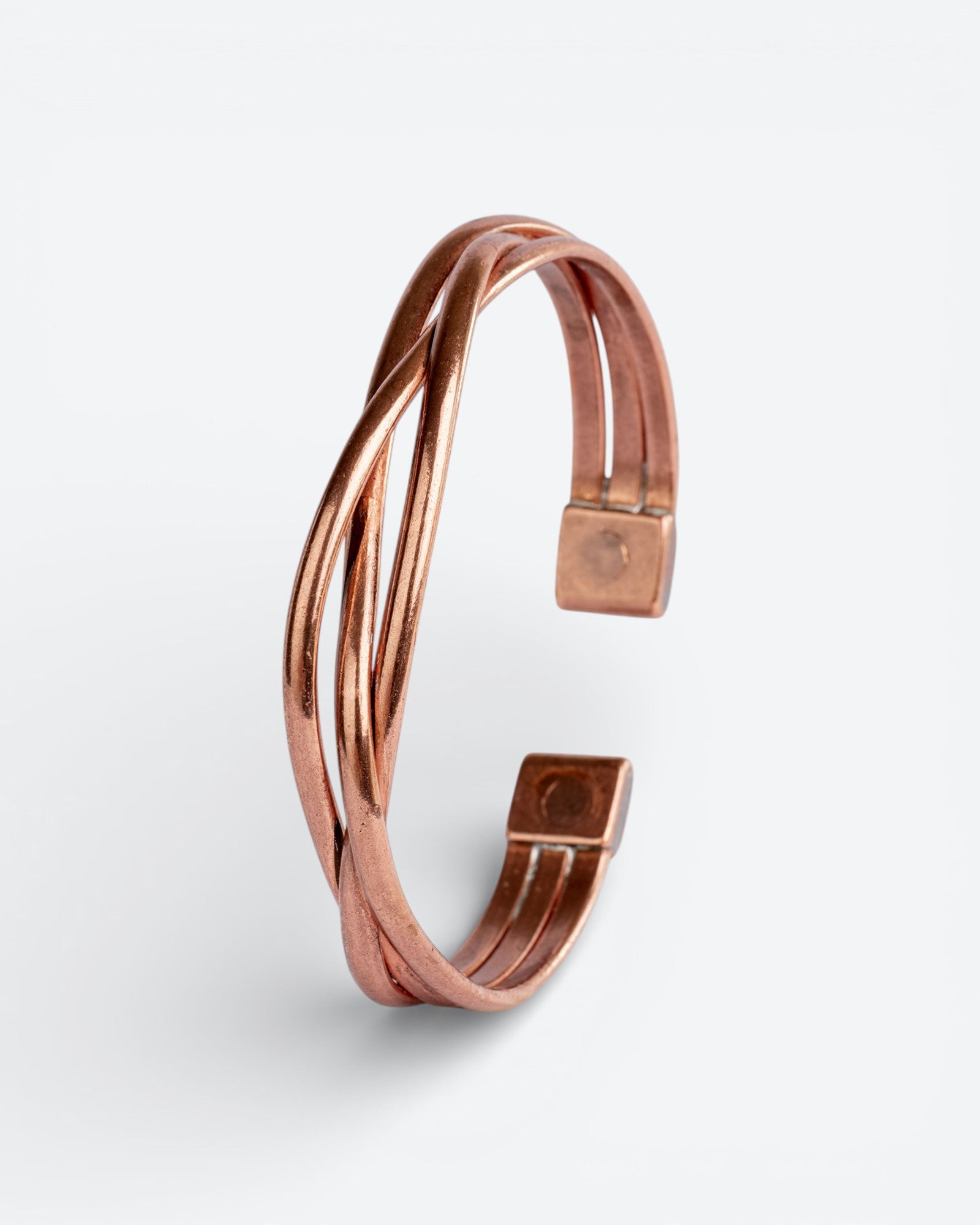 Copper bracelet - loosely braided with magnets