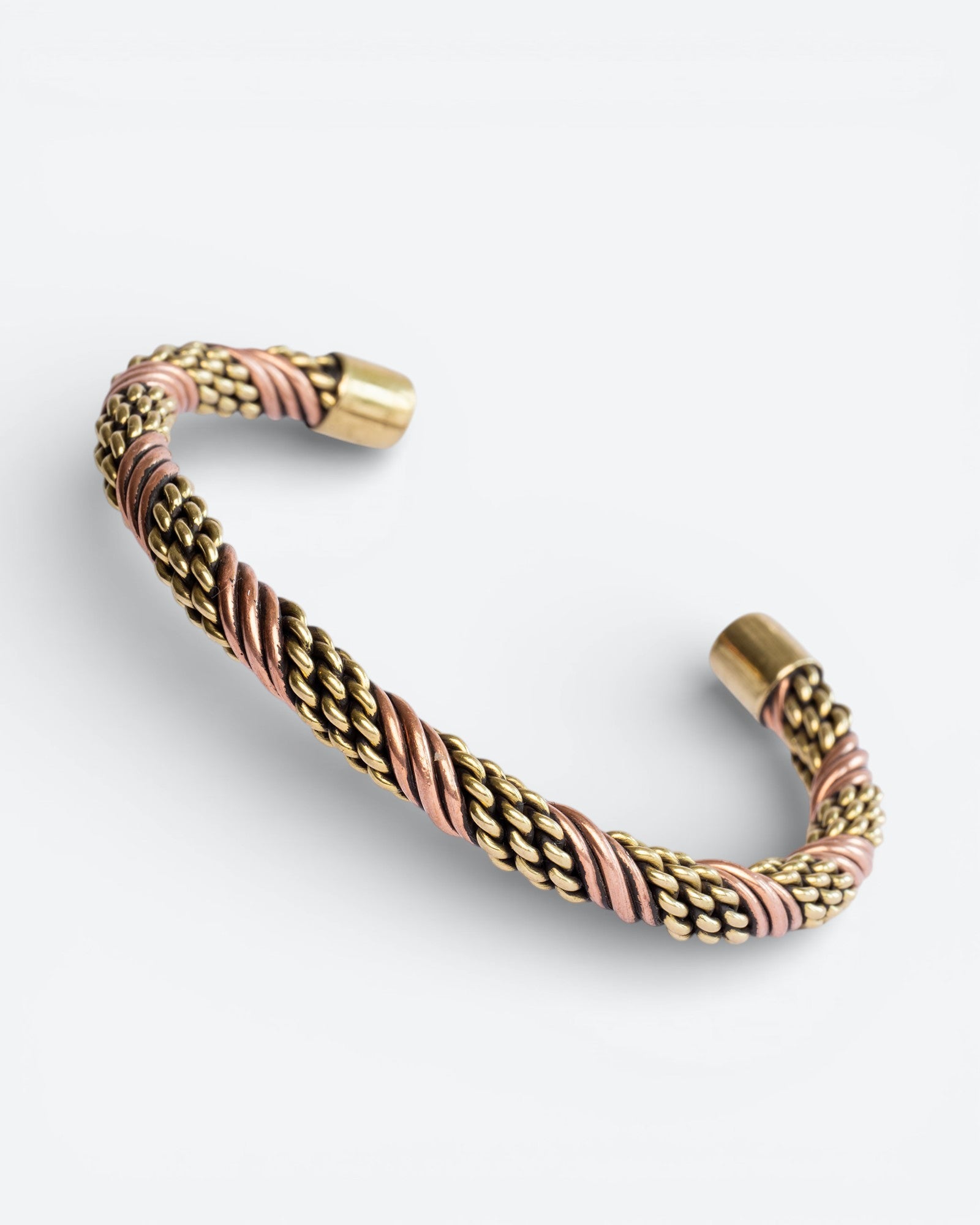 Kupferarmband - gedrehtes Kupfer + Messing