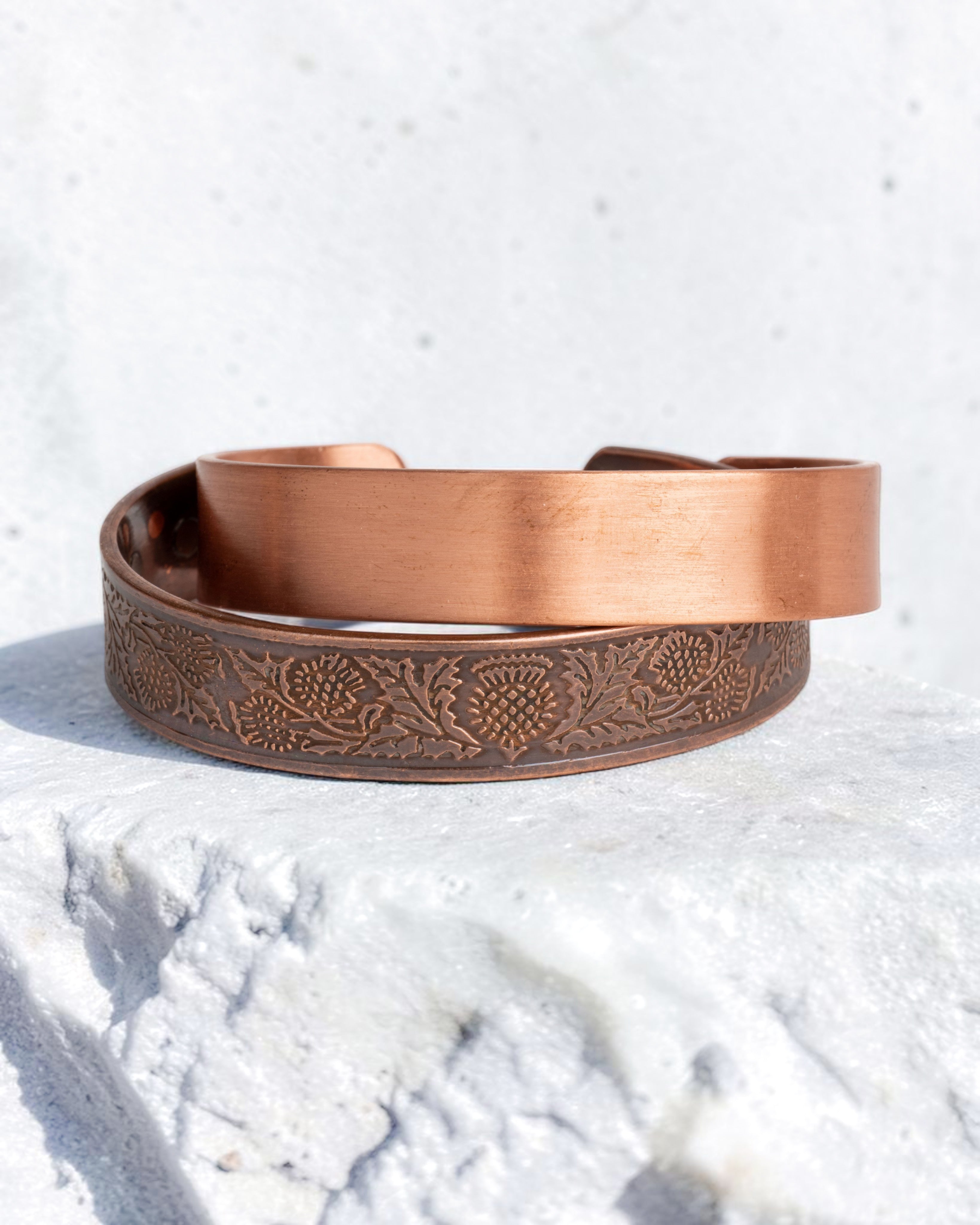 Koperen magneet armband - Granaatappel