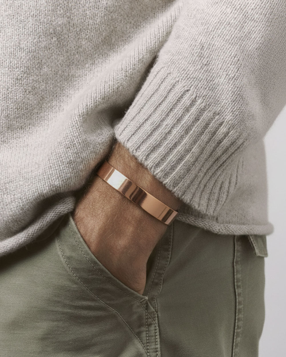 Klassieke koperen magneet armband