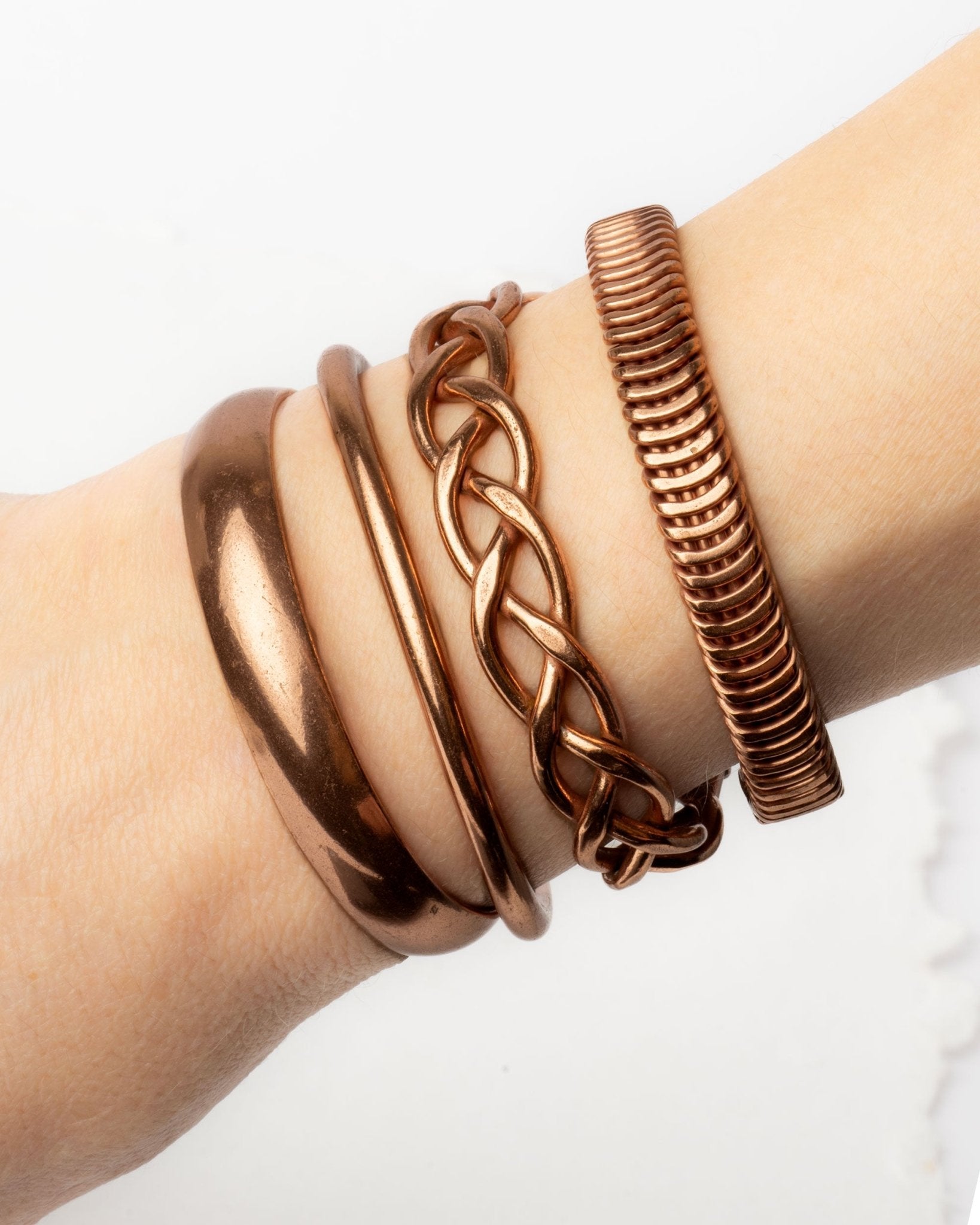 Minimalistische koperen magneet armband - VEDAenergi