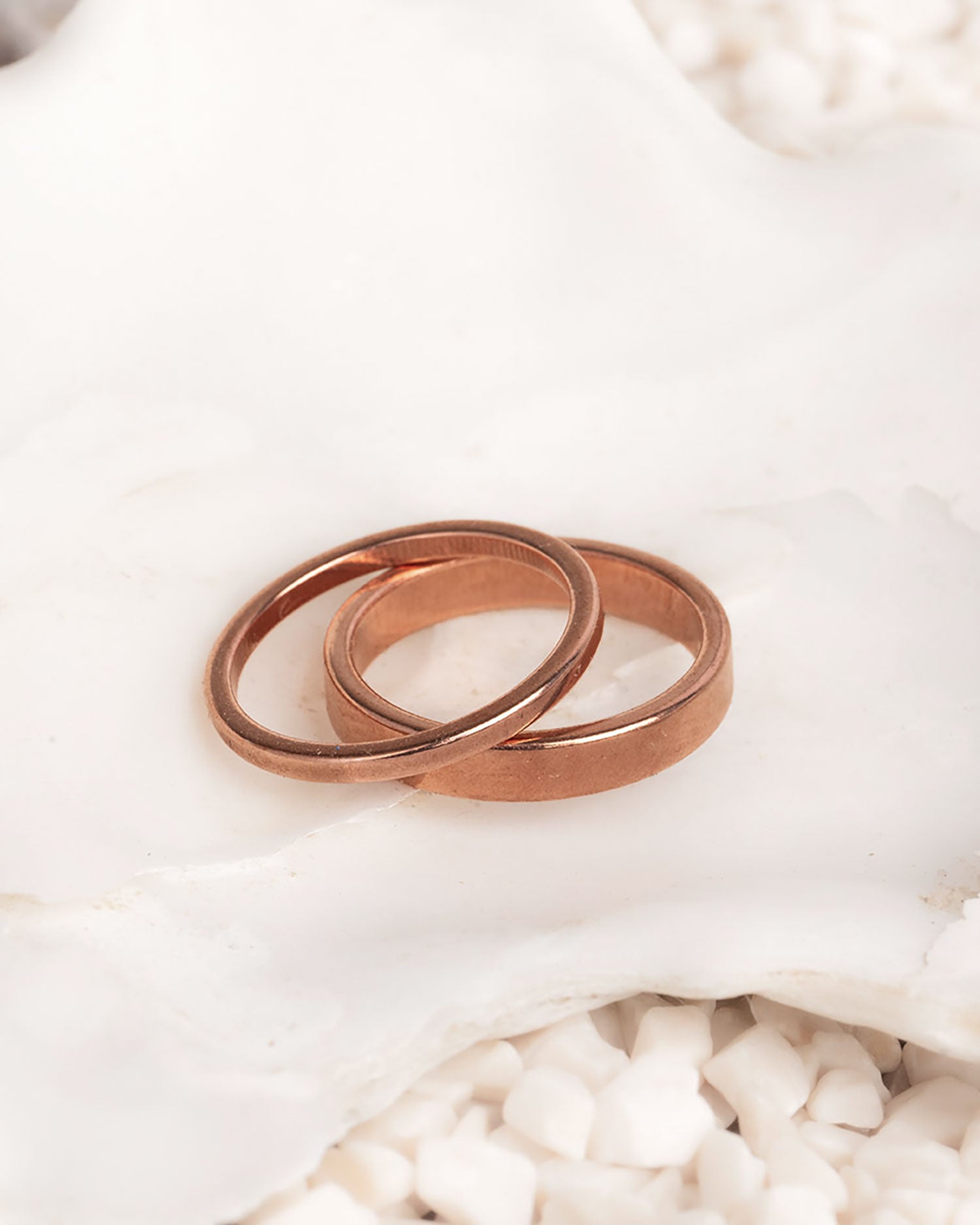 Koperen ringen - Set van 2