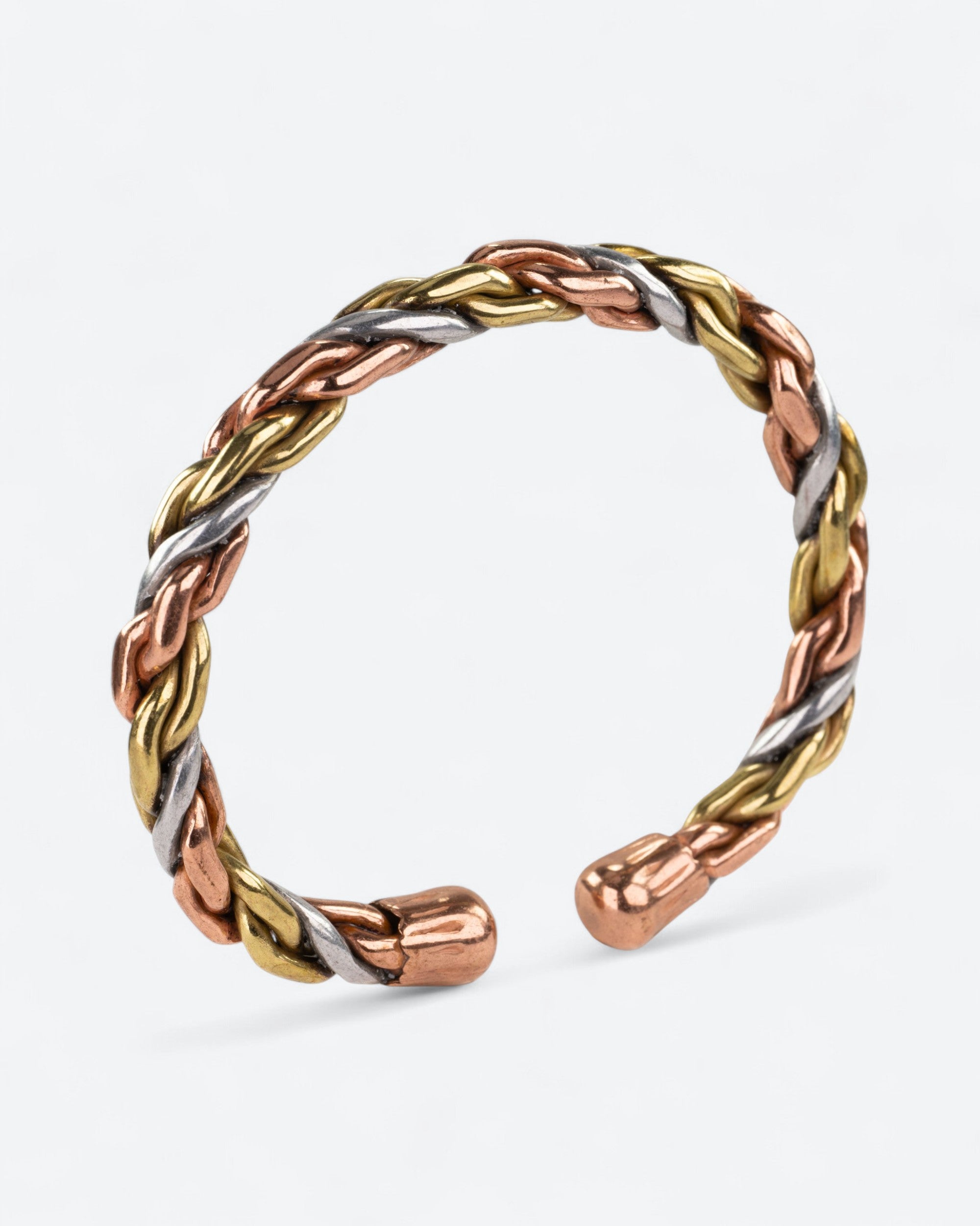 Koperen magneet armband - rope | driekleur